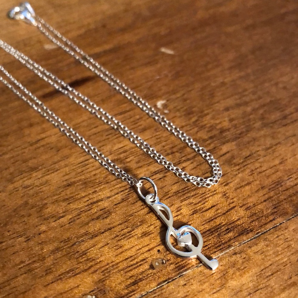 Trebel Clef Heart Charm Necklace